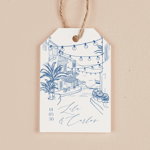 Étiquette rectangulaire de mariage Solenza à personnaliser