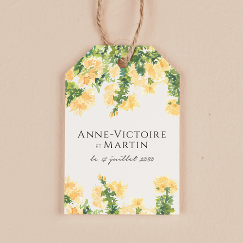 Étiquette rectangulaire de mariage Solstice à personnaliser