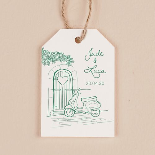 Étiquette rectangulaire de mariage Stella à personnaliser