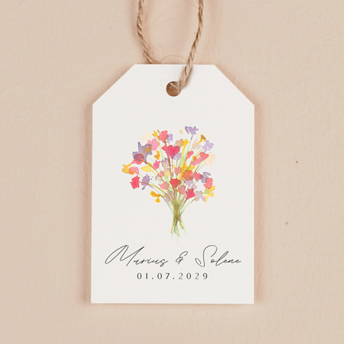 Étiquette rectangulaire de mariage Vibrance à personnaliser