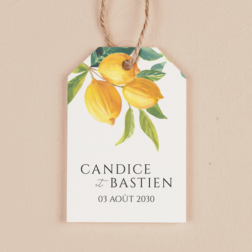 Étiquette rectangulaire de mariage Zest à personnaliser