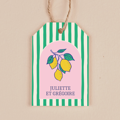 Étiquette rectangulaire de mariage Zestine à personnaliser