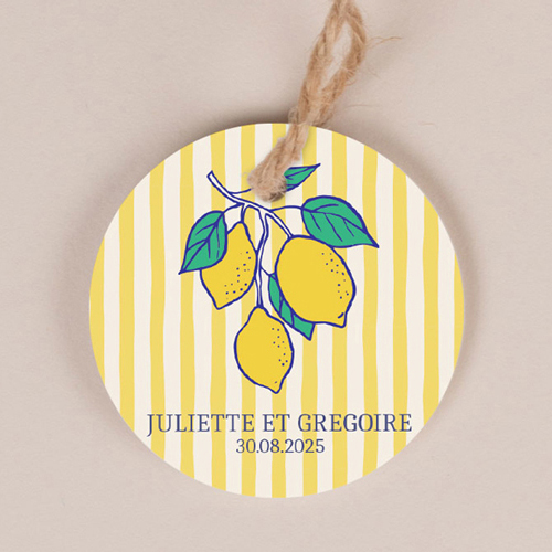 Etiquette ronde de mariage Acidulé à personnaliser