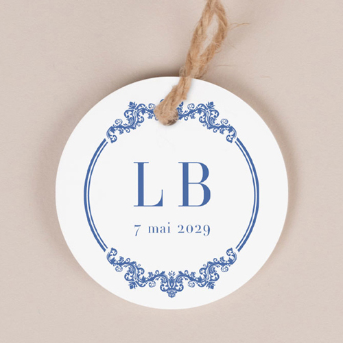 Etiquette ronde de mariage Armand à personnaliser