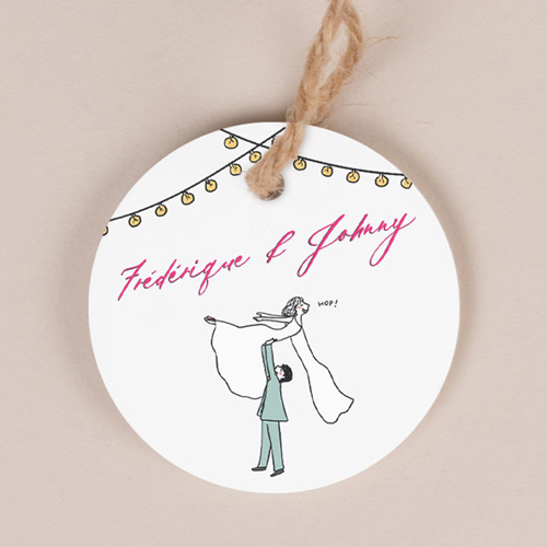 Etiquette ronde de mariage Dirty dancing à personnaliser