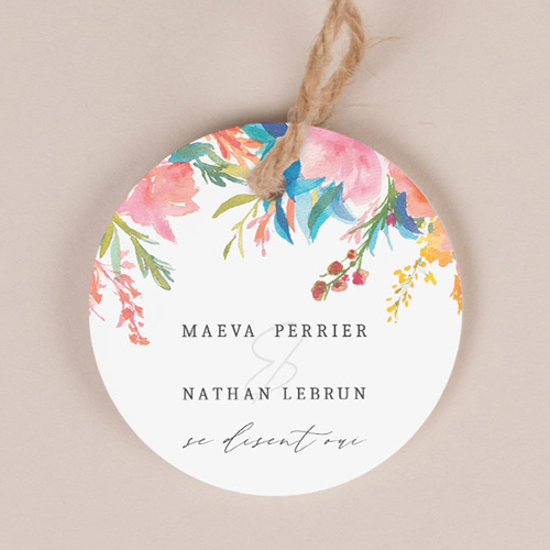 Etiquette ronde de mariage Elixir à personnaliser