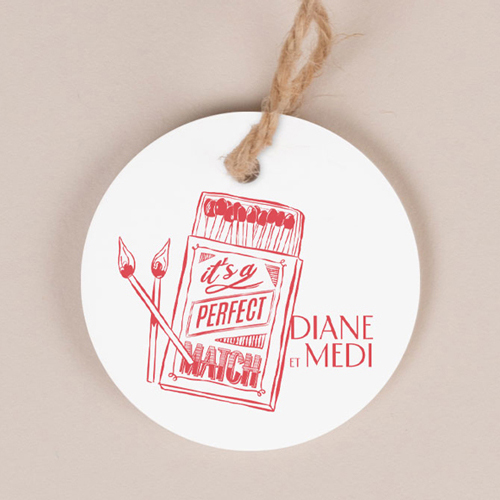 Etiquette ronde de mariage Le Match à personnaliser