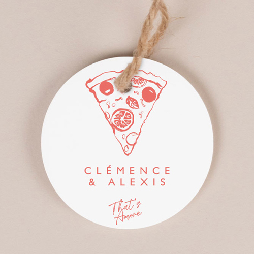 Etiquette ronde de mariage Margherita à personnaliser