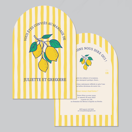Faire-part de mariage Acidulé à personnaliser