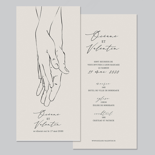 Faire-part de mariage Alliance à personnaliser