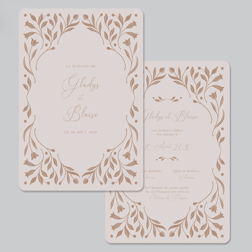 Faire-part de mariage Alouette à personnaliser