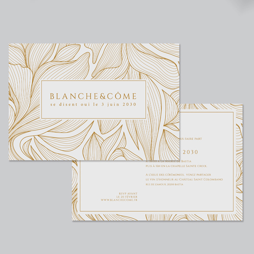 Faire-part de mariage Chantilly à personnaliser