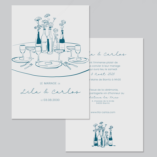 Faire-part de mariage Constance à personnaliser