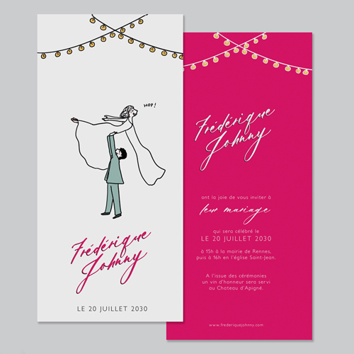 Faire-part de mariage Dirty dancing à personnaliser