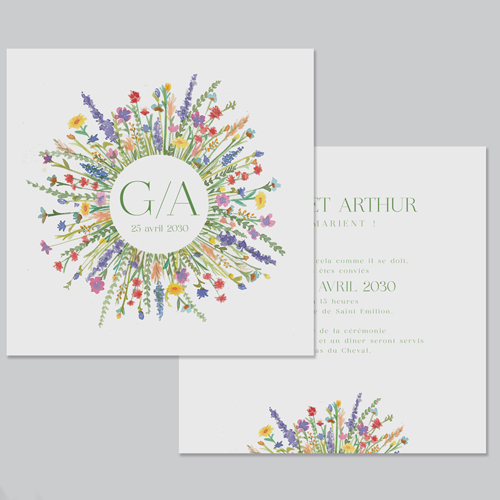 Faire-part de mariage Eden à personnaliser