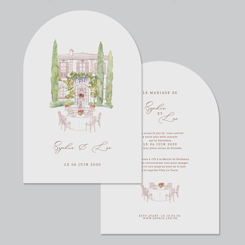 Faire-part de mariage La Bâtisse à personnaliser