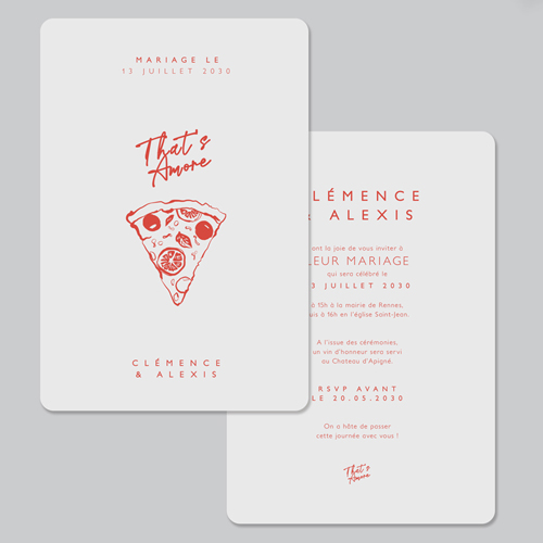 Faire-part de mariage Margherita à personnaliser