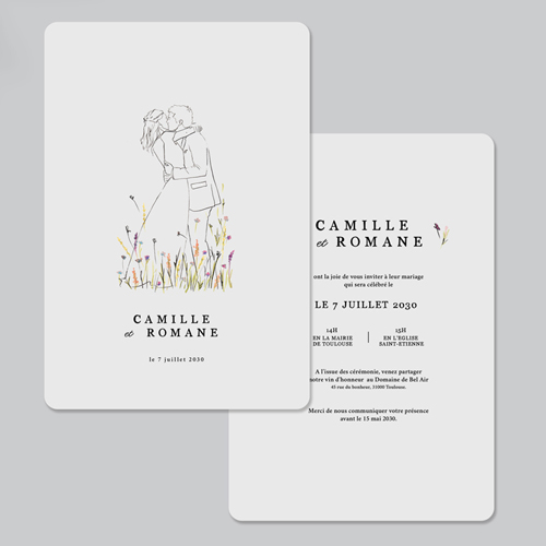 Faire-part de mariage Ôde à personnaliser