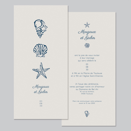 Faire-part de mariage Paloma à personnaliser