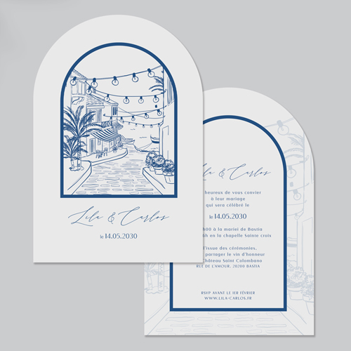 Faire-part de mariage Solenza à personnaliser