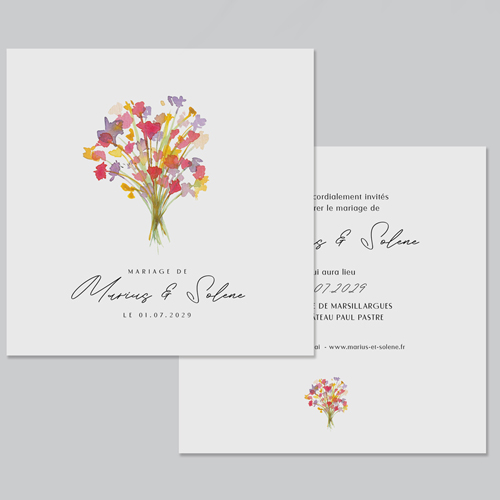 Faire-part de mariage Vibrance à personnaliser