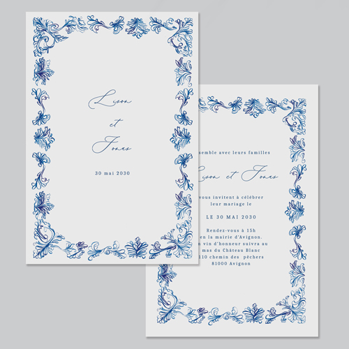 Faire-part de mariage Volute à personnaliser