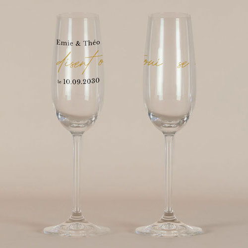 Flûte à champagne de mariage Champagne à personnaliser