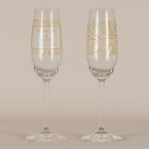 Flûte à champagne de mariage Chantilly à personnaliser