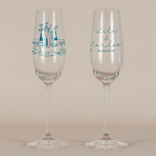 Flûte à champagne de mariage Constance à personnaliser