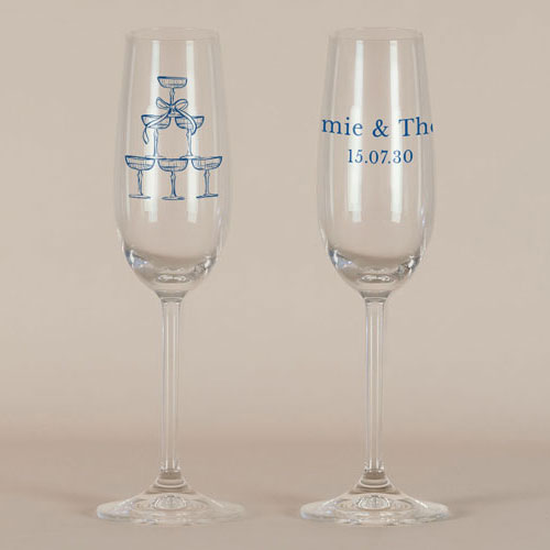 Flûte à champagne de mariage Cristel à personnaliser