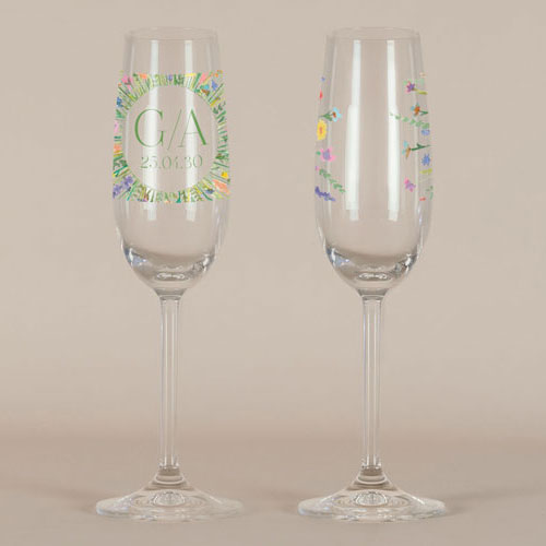 Flûte à champagne de mariage Eden à personnaliser