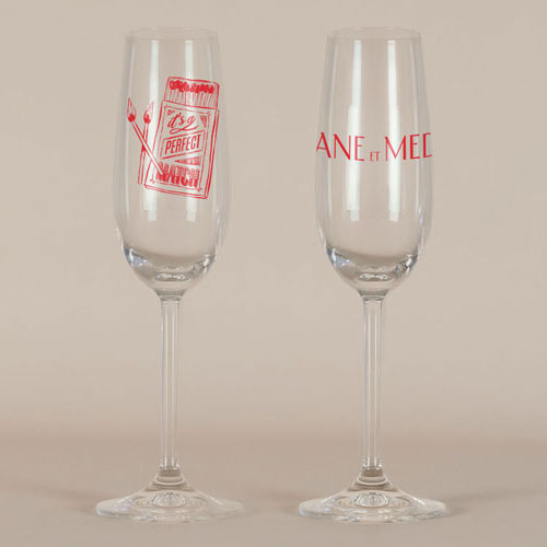 Flûte à champagne de mariage Le Match à personnaliser