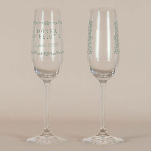 Flûte à champagne de mariage Leonor à personnaliser