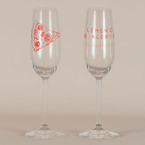 Flûte à champagne de mariage Margherita à personnaliser