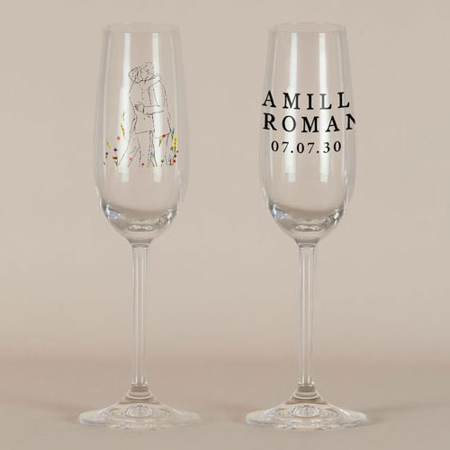 Flûte à champagne de mariage Ôde Hommes à personnaliser