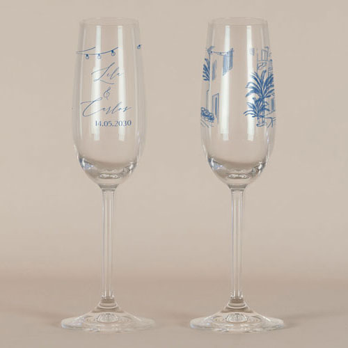 Flûte à champagne de mariage Solenza à personnaliser