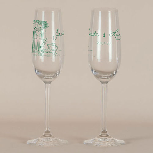 Flûte à champagne de mariage Stella à personnaliser