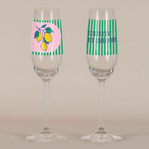 Flûte à champagne de mariage Zestine à personnaliser