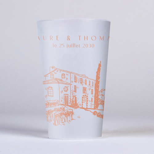 Gobelet :univers de mariage Alba à personnaliser