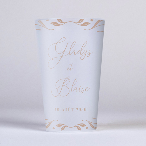 Gobelet :univers de mariage Alouette à personnaliser