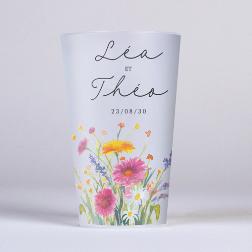 Gobelet :univers de mariage Bucolique à personnaliser
