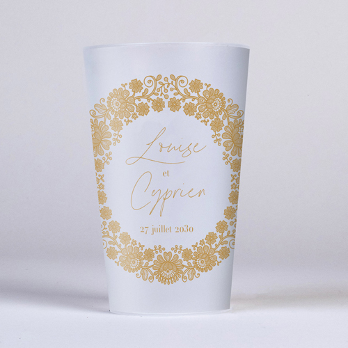Gobelet :univers de mariage Clovelly à personnaliser