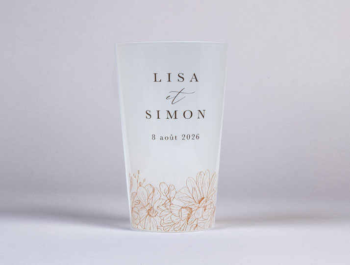 Gobelet Personnalisé Mariage Champêtre Pas Cher Ecocup / gobelet personnalisé mariage (verre en plastique réutilisable