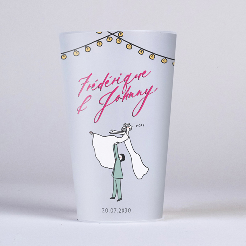 Gobelet :univers de mariage Dirty dancing à personnaliser