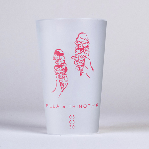 Gobelet :univers de mariage Gelati à personnaliser