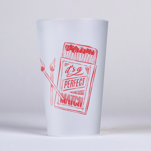 Gobelet :univers de mariage Le Match à personnaliser