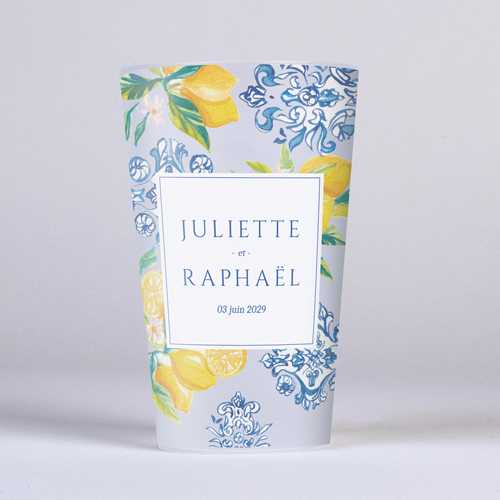 Gobelet :univers de mariage Lemon Vibes à personnaliser