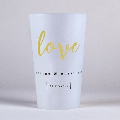 Gobelet :univers de mariage Love one à personnaliser