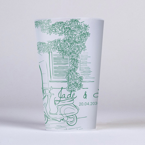 Gobelet :univers de mariage Stella à personnaliser