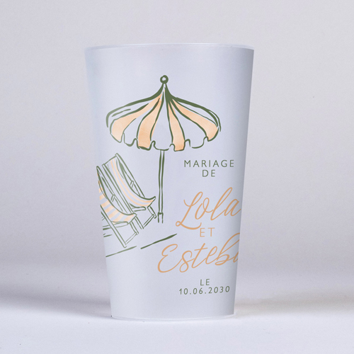 Gobelet :univers de mariage Transat à personnaliser